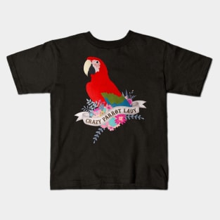 Crazy Parrot Lady Kids T-Shirt